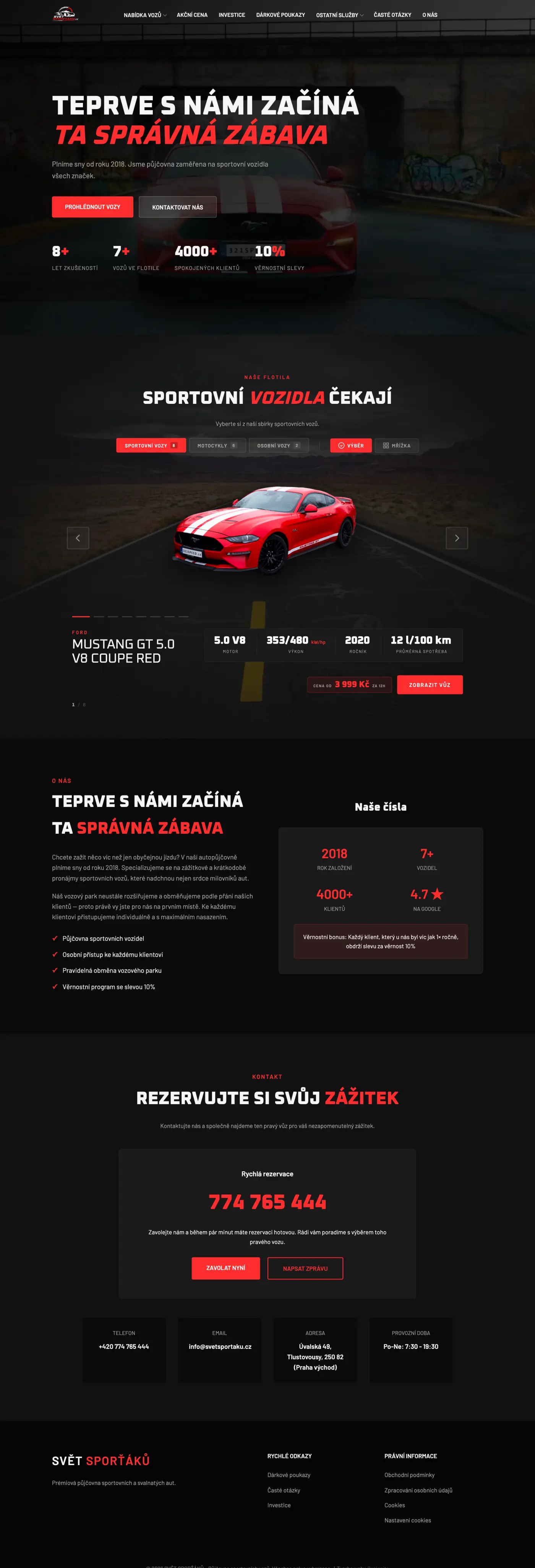 svetsportaku.cz, desktop layout